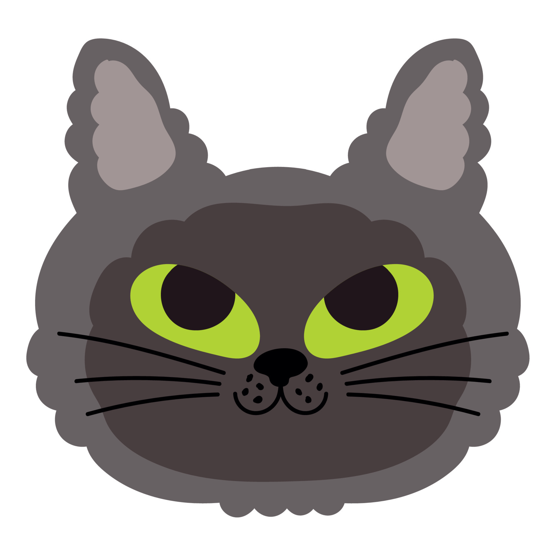 Flat Cat Icon 