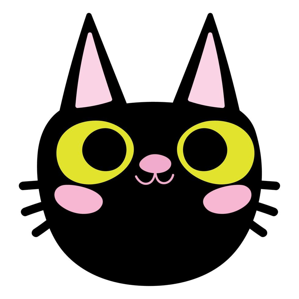 gato de cara negra vector