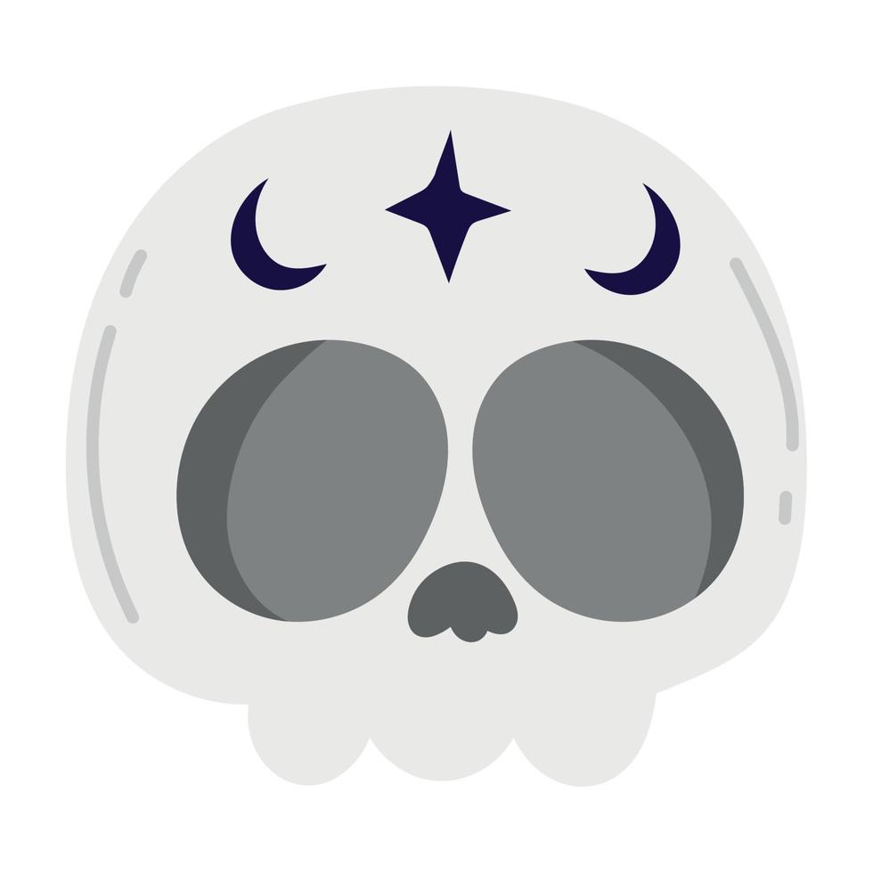 esoteric skull icon vector