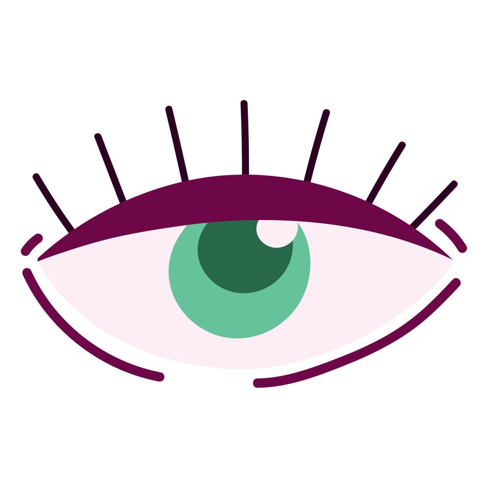 green eyeball icon vector