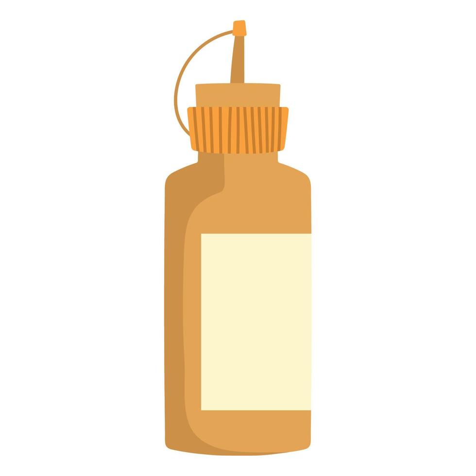 mustard sauce bottle vector