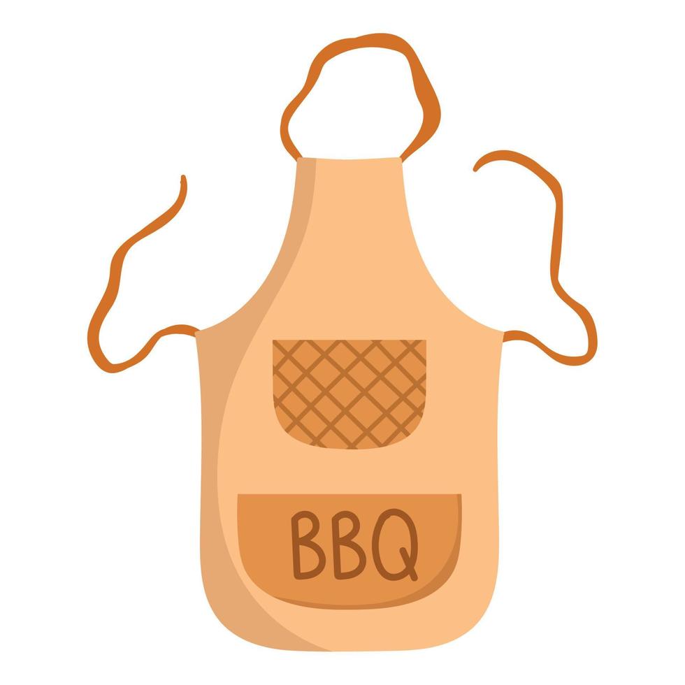 bbq apron icon vector