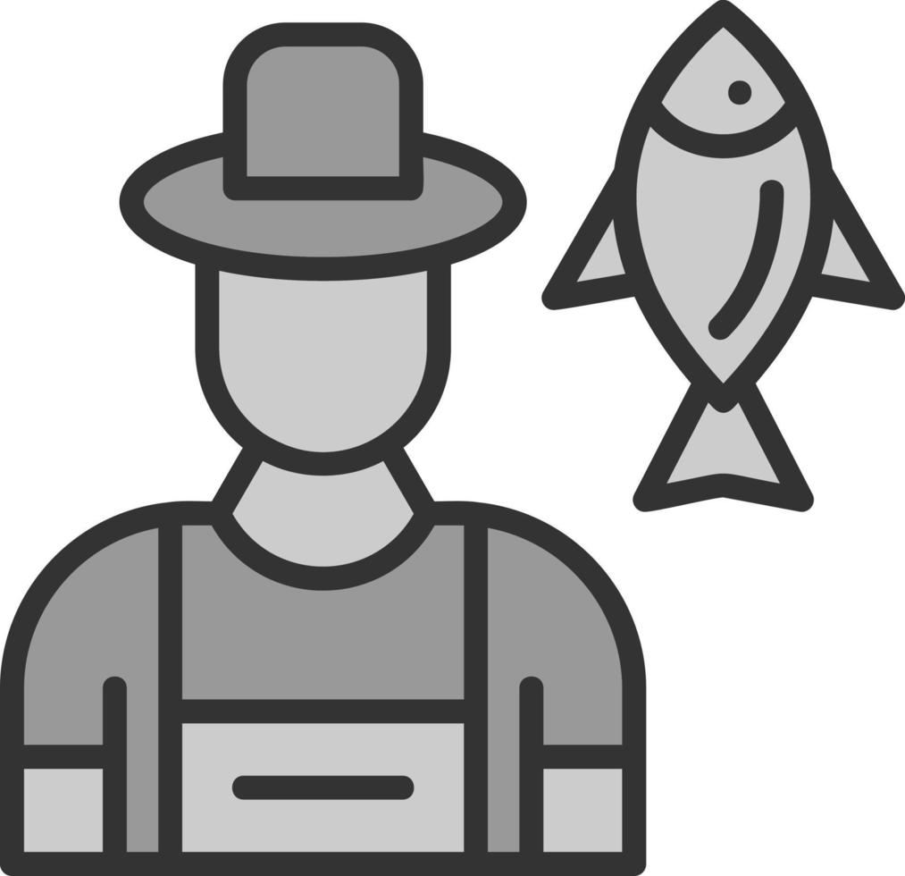 diseño de icono de vector de pescador