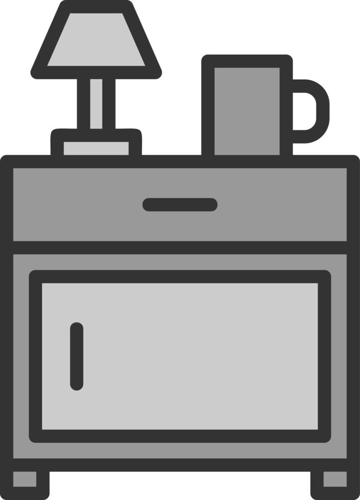 Bedside Table Vector Icon Design