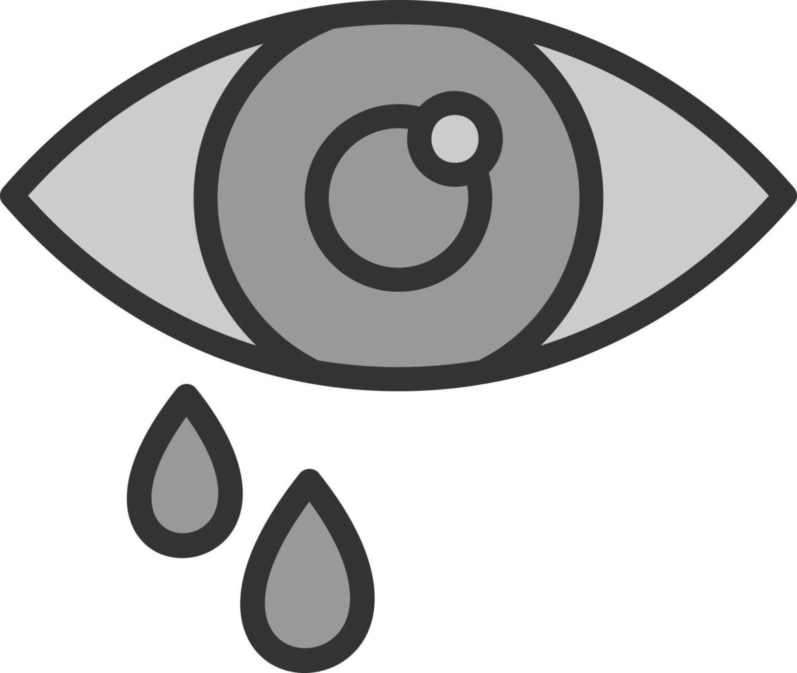 diseño de icono de vector de ojos llorosos