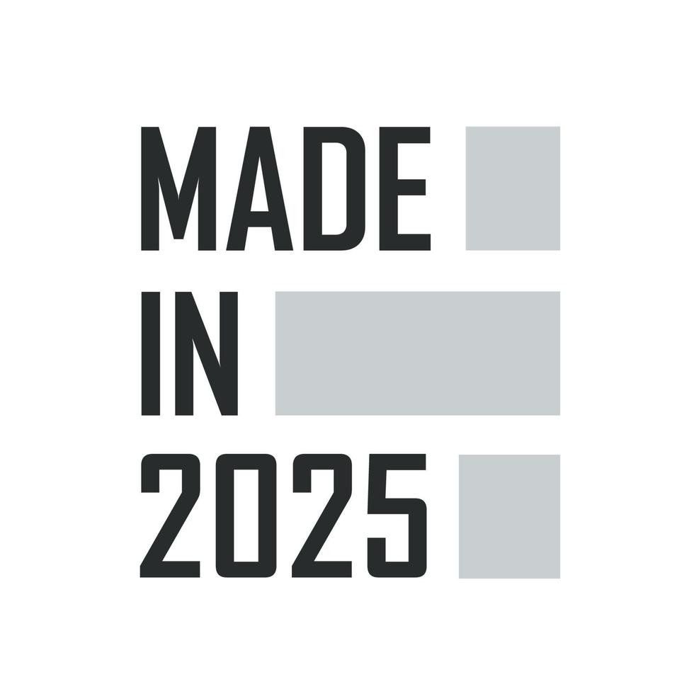 Made in 2025. Birthday quotes design for 2025 16992217 Vector Art at