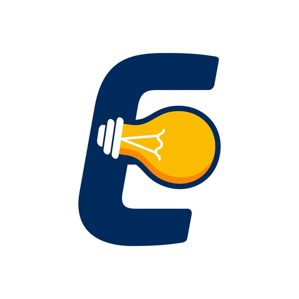 Initial E Idea Lamp vector