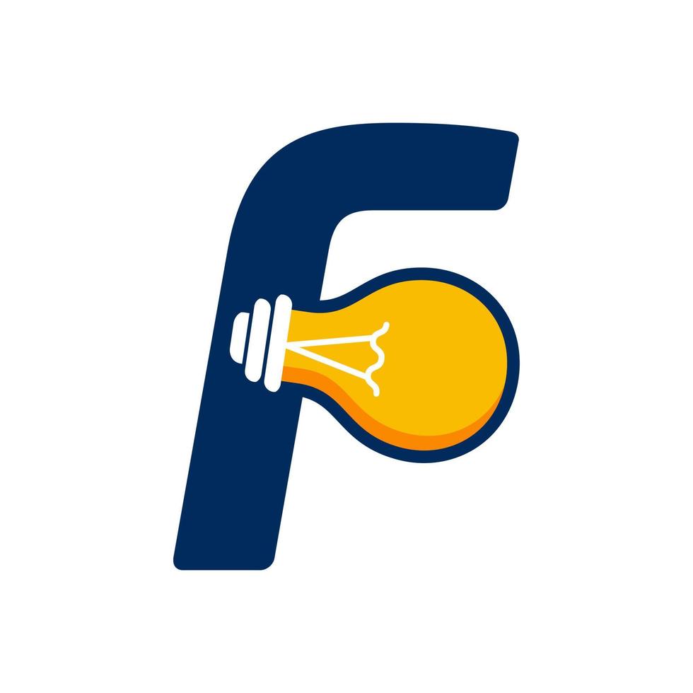 Initial F Idea Lamp vector