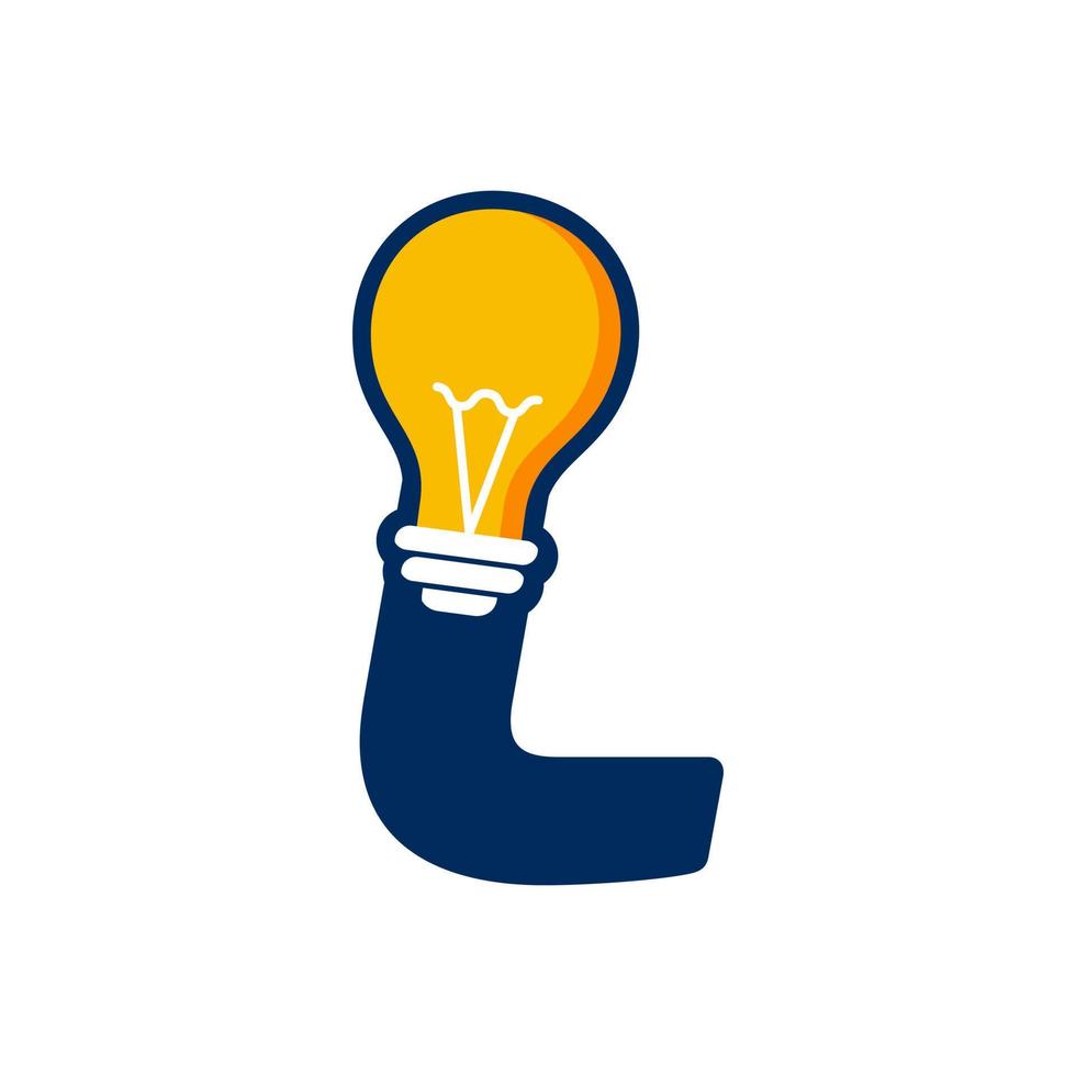 Initial L Idea Lamp vector