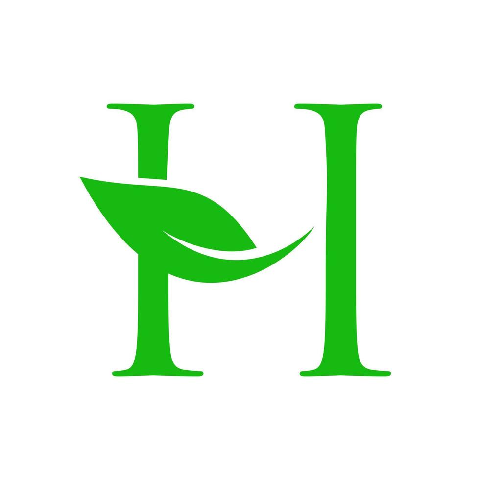 Initial H Luxury Leaf vector