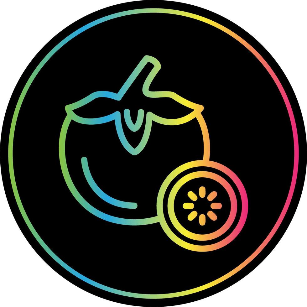 Persimmon Vector Icon Design