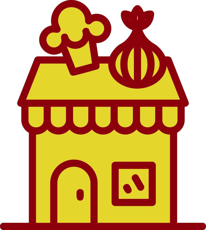 Vegetable Shop Vector Icon Design