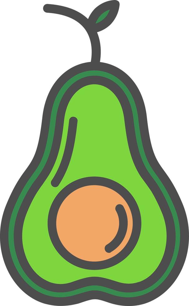 icono de vector de aguacate