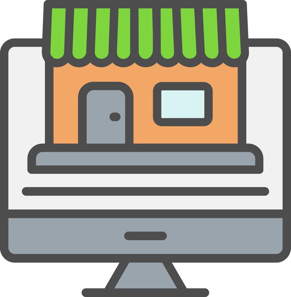 icono de vector de tienda online