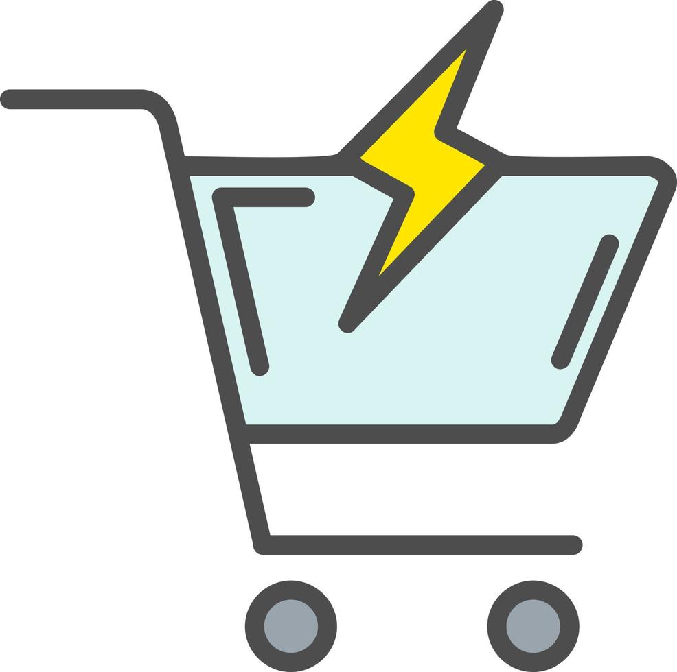 icono de vector de carrito de compras