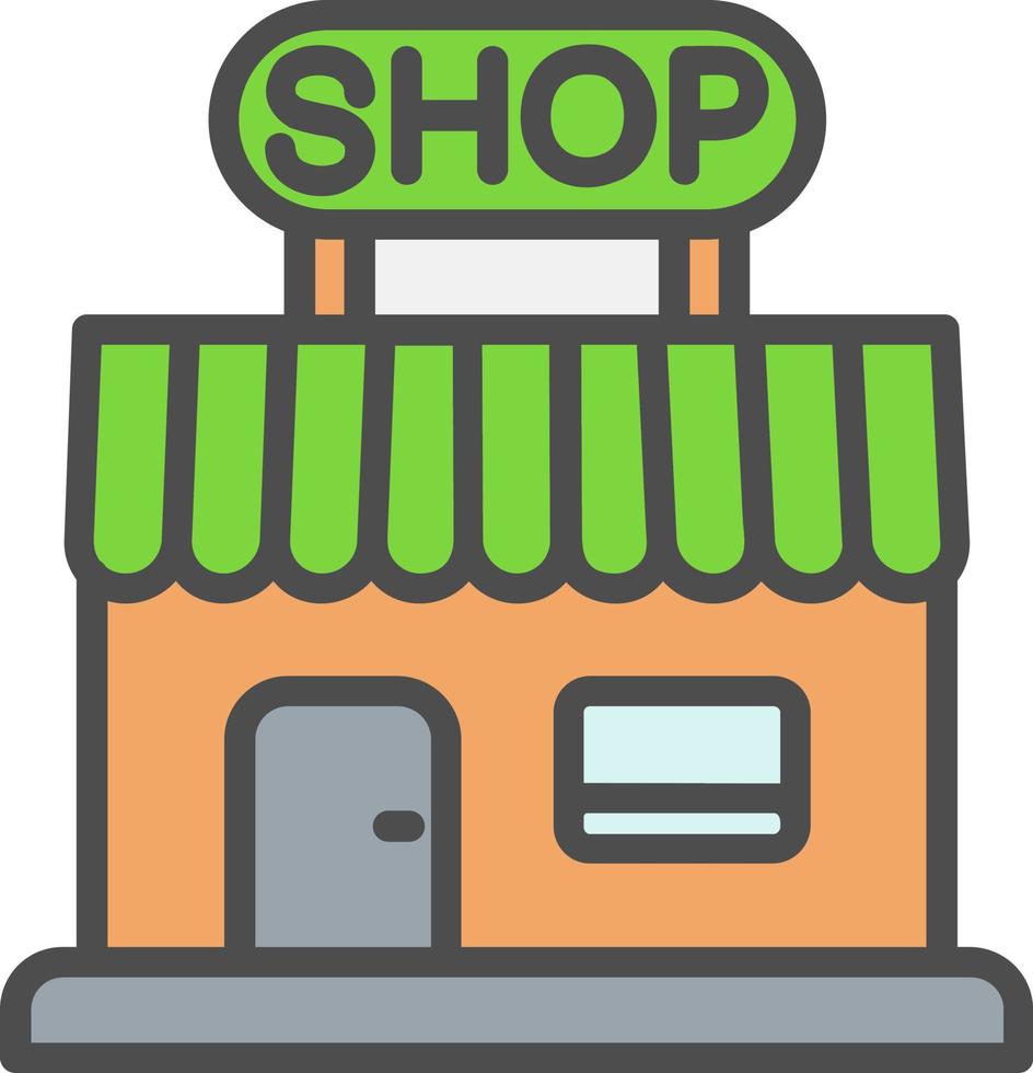 Grocery shop Vector icon