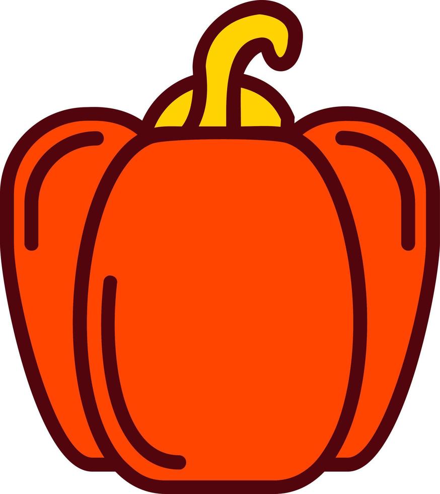 Red Pepper Vector icon