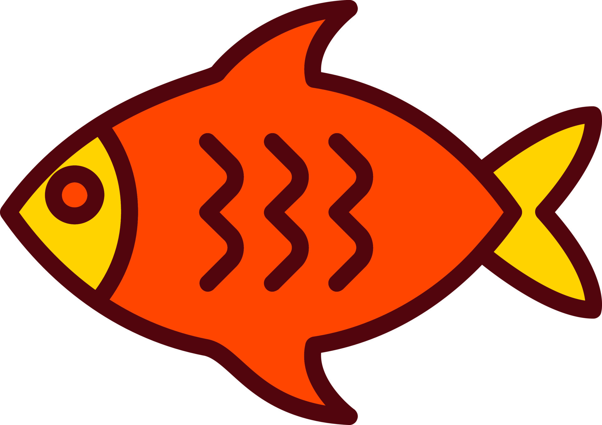 Fish Vector icon 16992858 Vector Art at Vecteezy