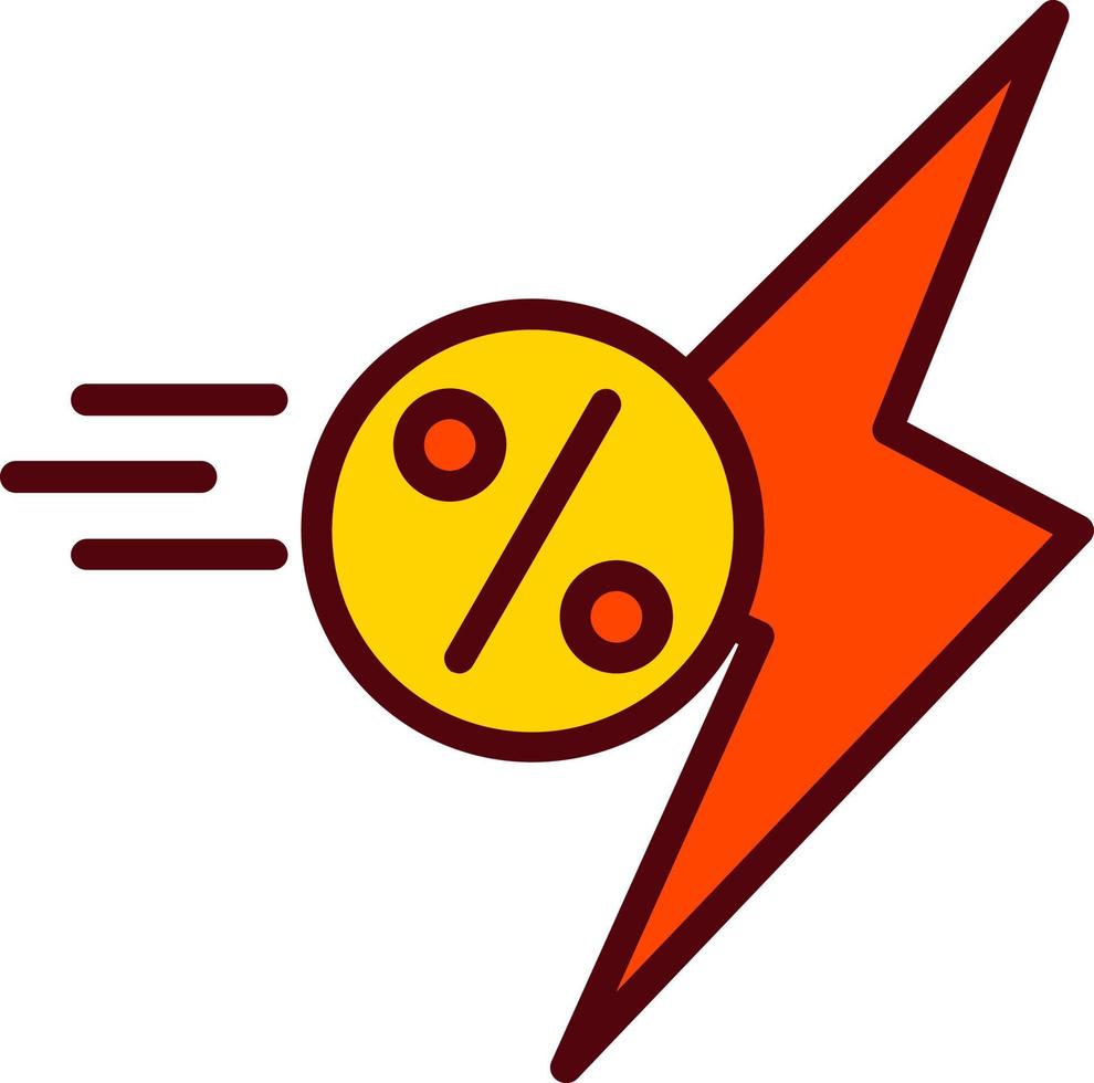 icono de vector de venta flash