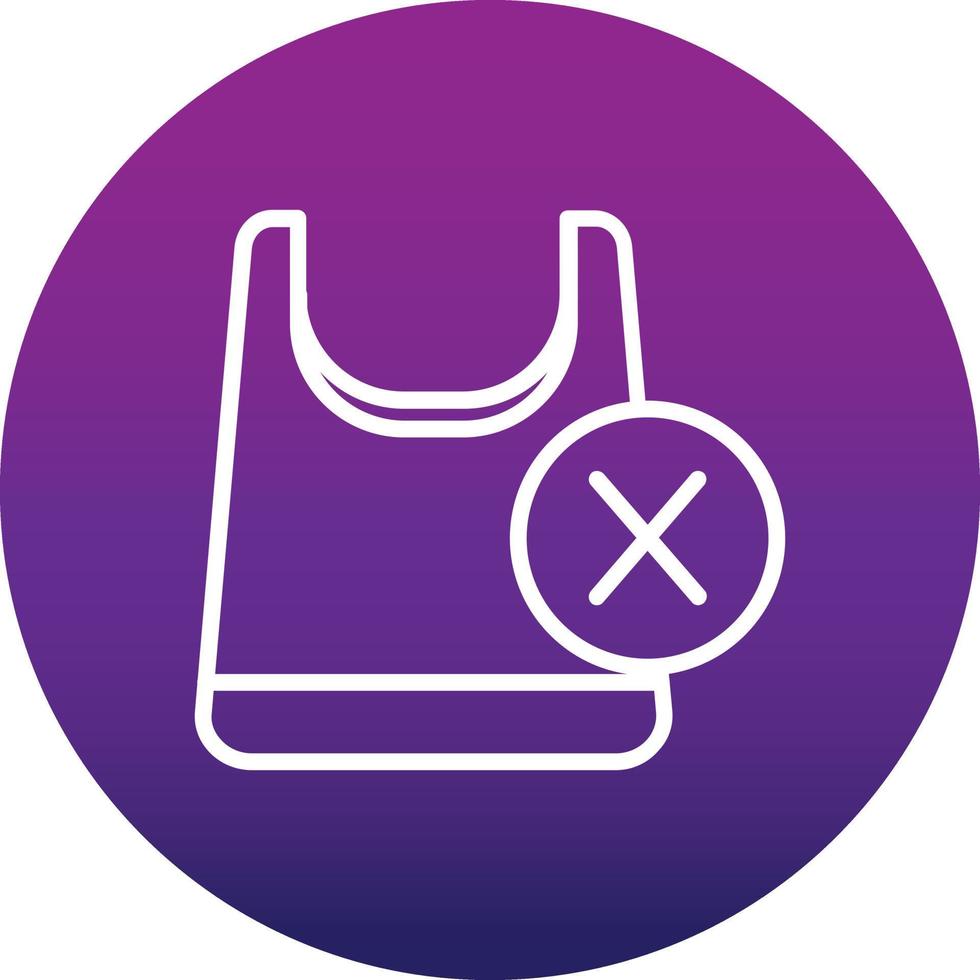 No Plastic Bags Vector icon