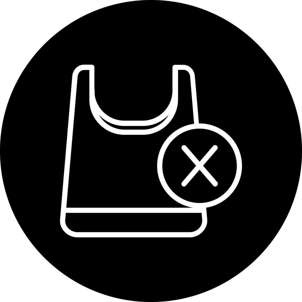 No Plastic Bags Vector icon