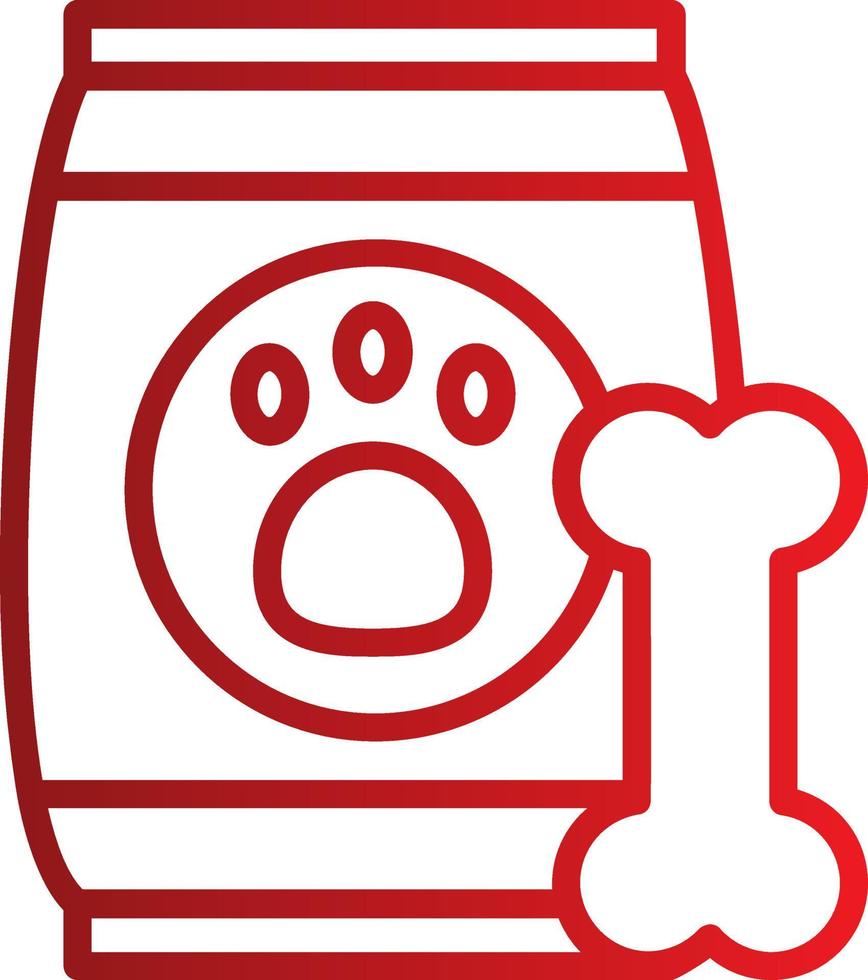 icono de vector de comida para mascotas