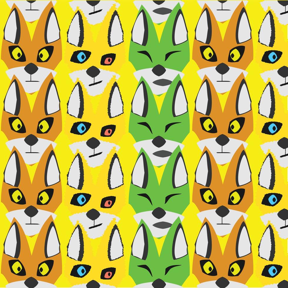 vector pattern of fox wallpaper travel