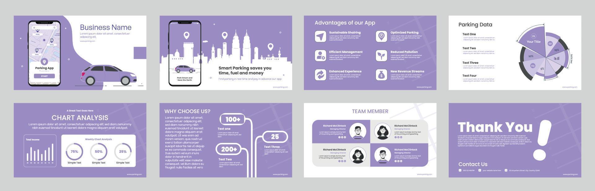 Presentation template for corporate vector