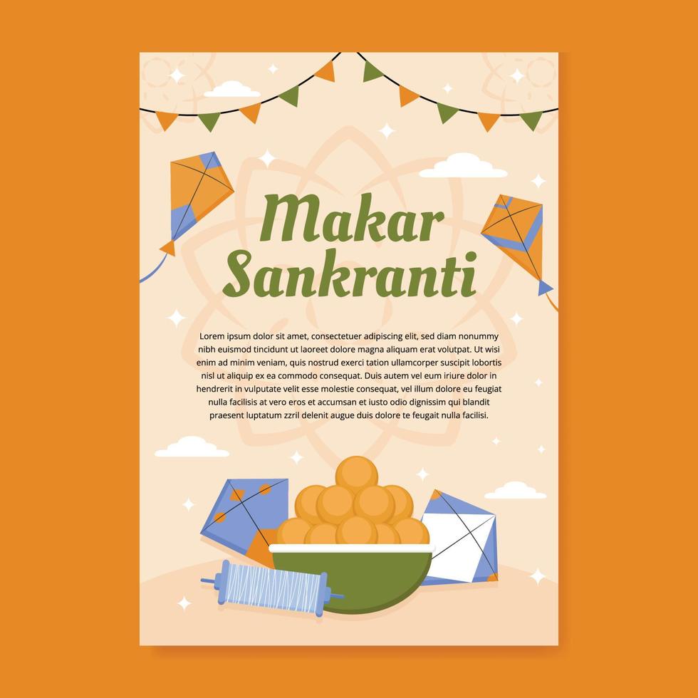 Makar Sankranti Poster vector