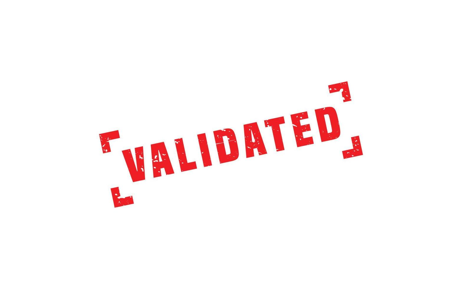 VALIDATED rubber stamp with grunge style on white background vector