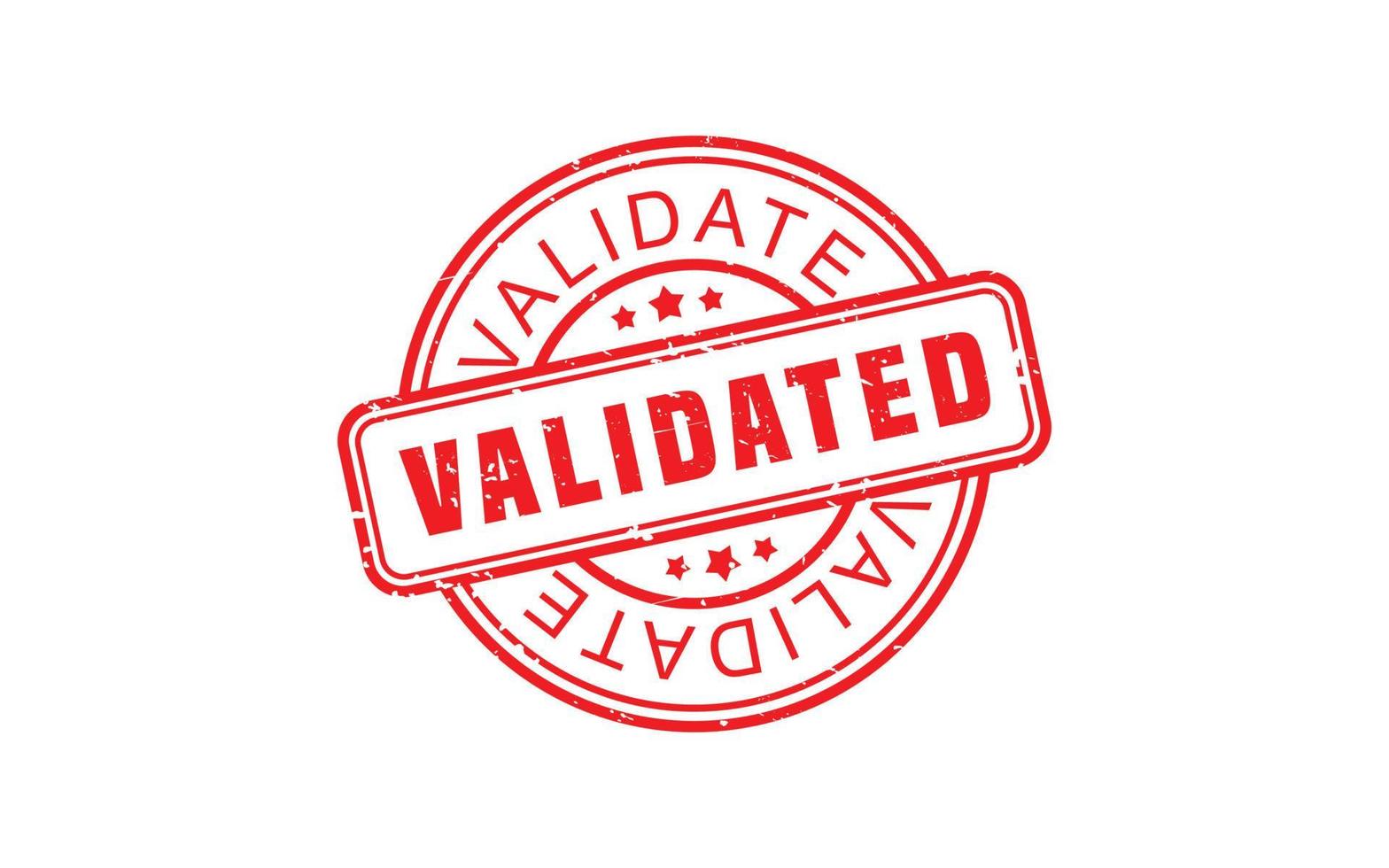 VALIDATED rubber stamp with grunge style on white background vector