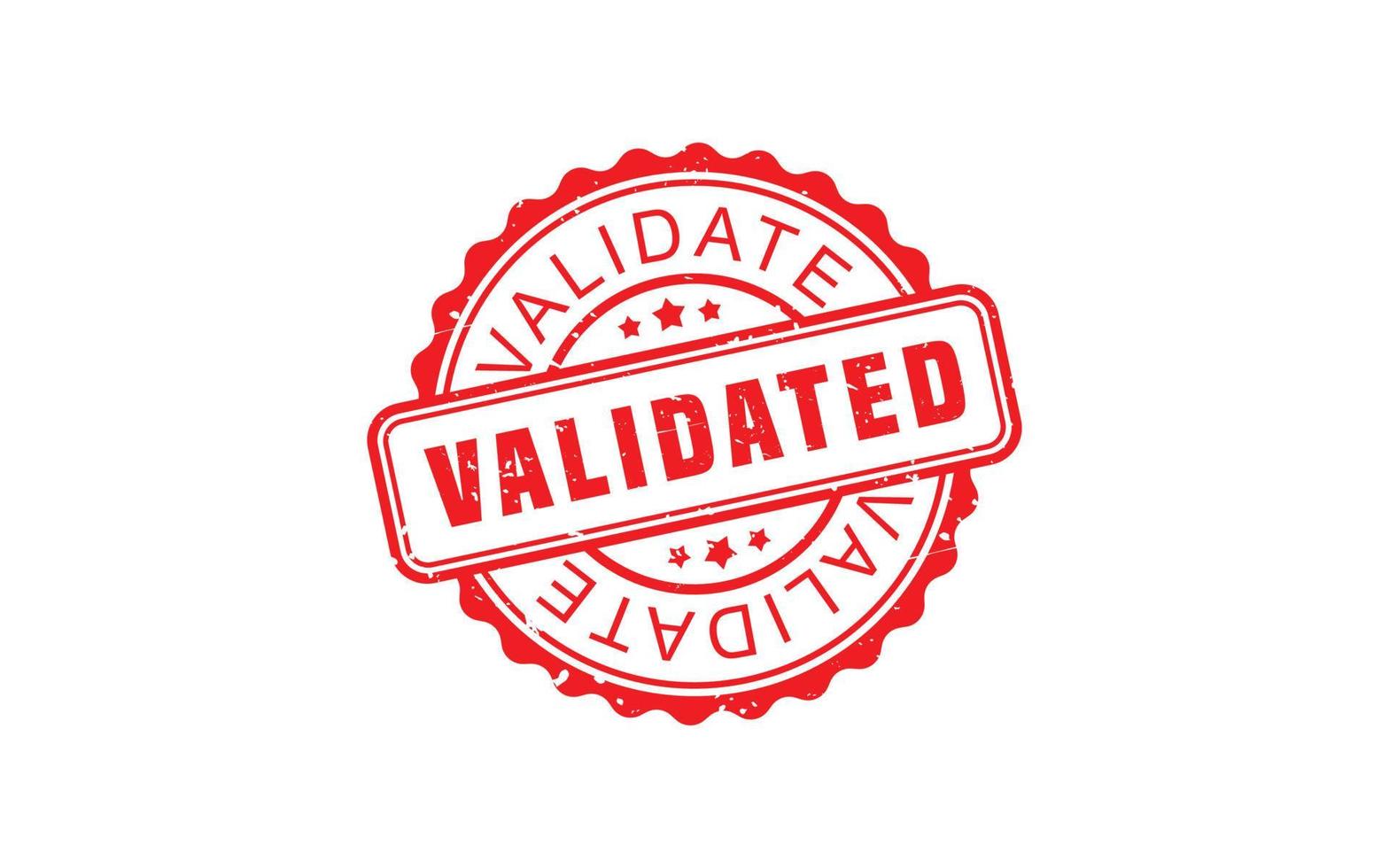 VALIDATED rubber stamp with grunge style on white background vector