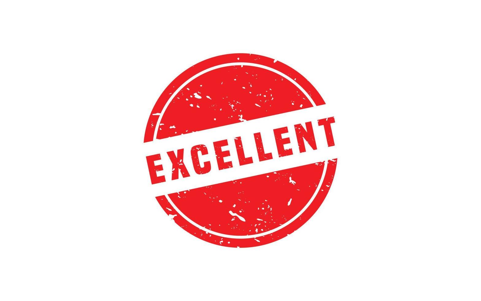 EXCELLENT rubber stamp with grunge style on white background vector