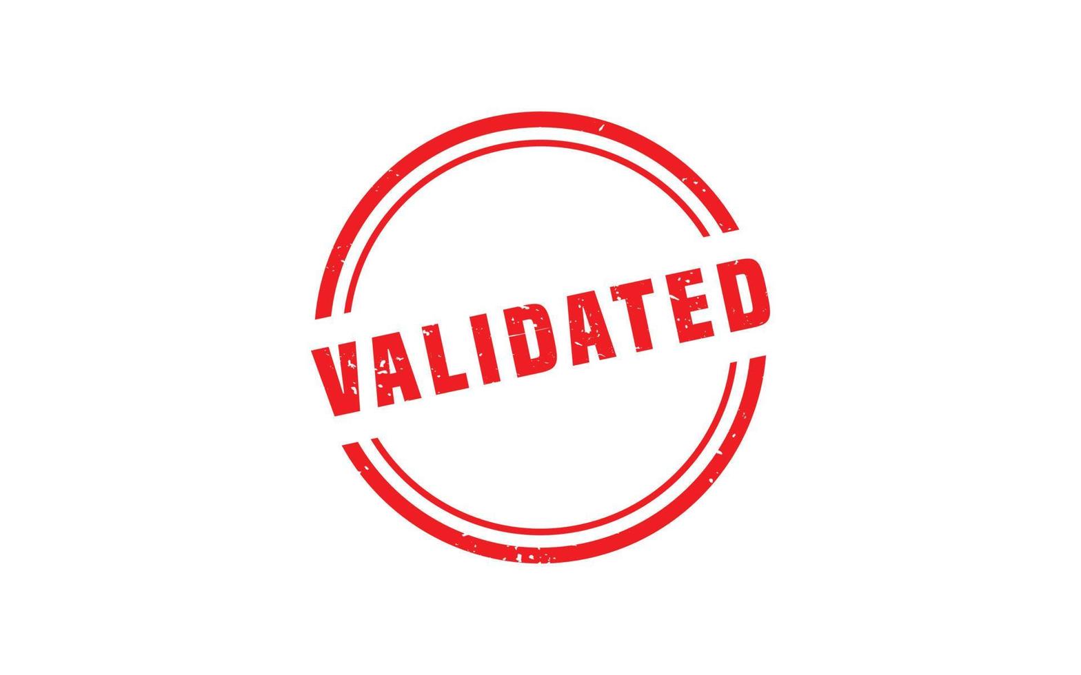 VALIDATED rubber stamp with grunge style on white background vector