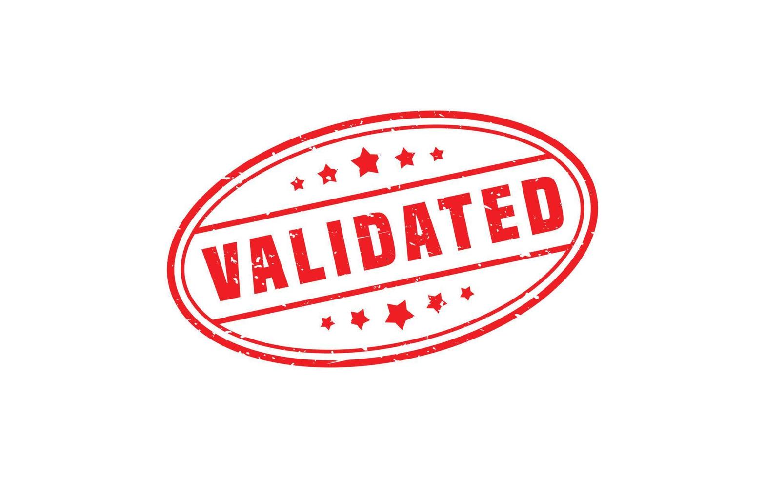 VALIDATED rubber stamp with grunge style on white background vector