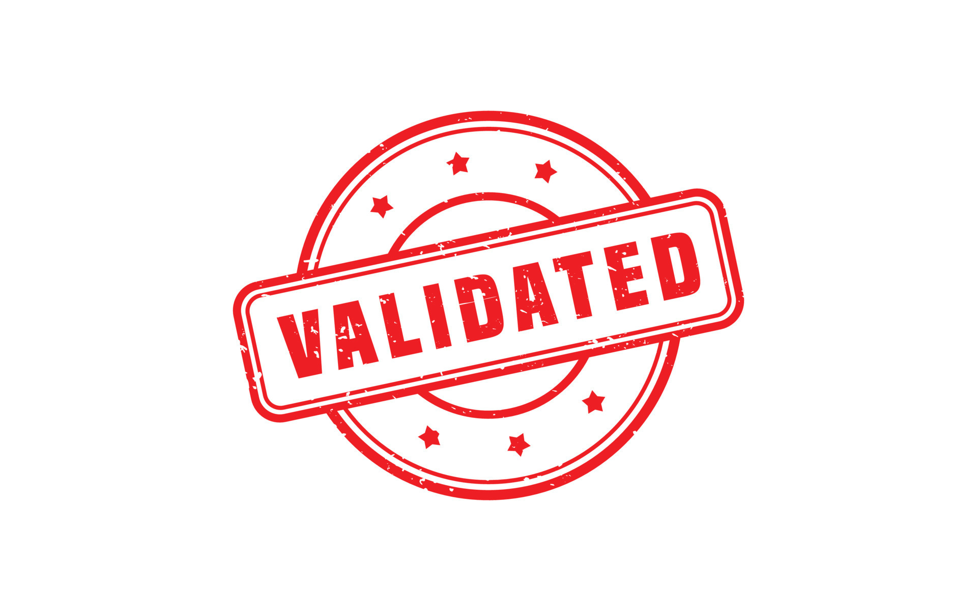 VALIDATED rubber stamp with grunge style on white background 16995925