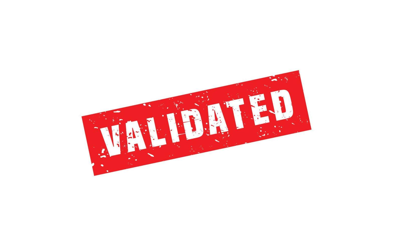 VALIDATED rubber stamp with grunge style on white background vector