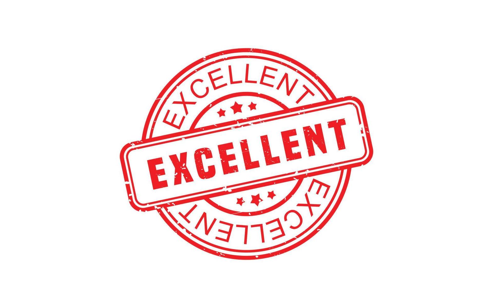 EXCELLENT rubber stamp with grunge style on white background vector