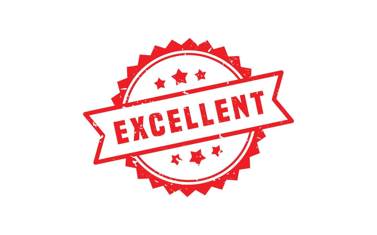 EXCELLENT rubber stamp with grunge style on white background vector