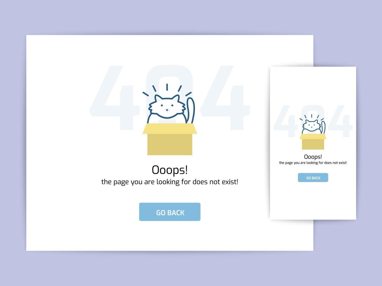 Page not found 404 design concept template. error page flat line vector. Link to a non-existent page. Astronaut in box illustration vector