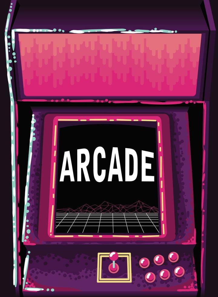 Fondo de máquina de juegos de arcade retro vector