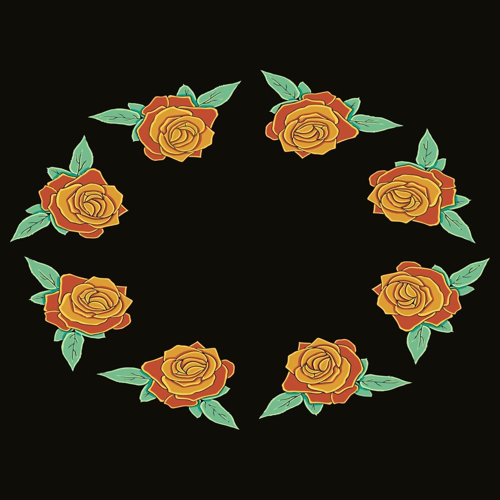 Rose flower glowing vector illustration