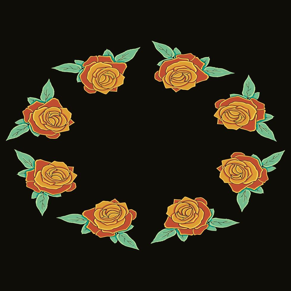 rosa flor brillante ilustración vectorial vector