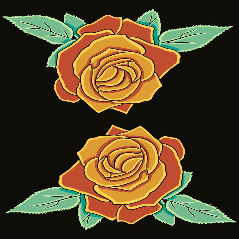 rosa flor brillante ilustración vectorial vector