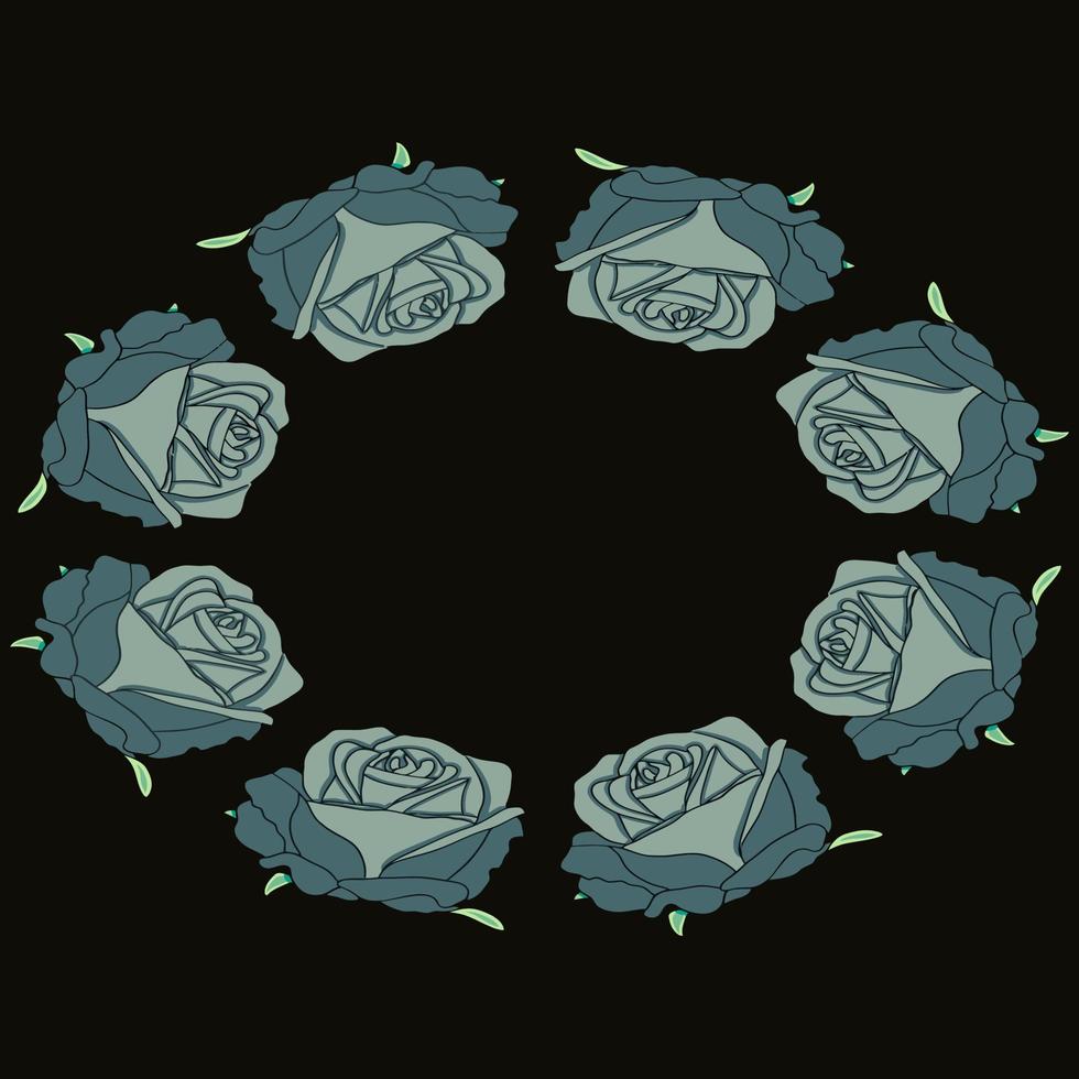 Rose flower glowing vector illustration
