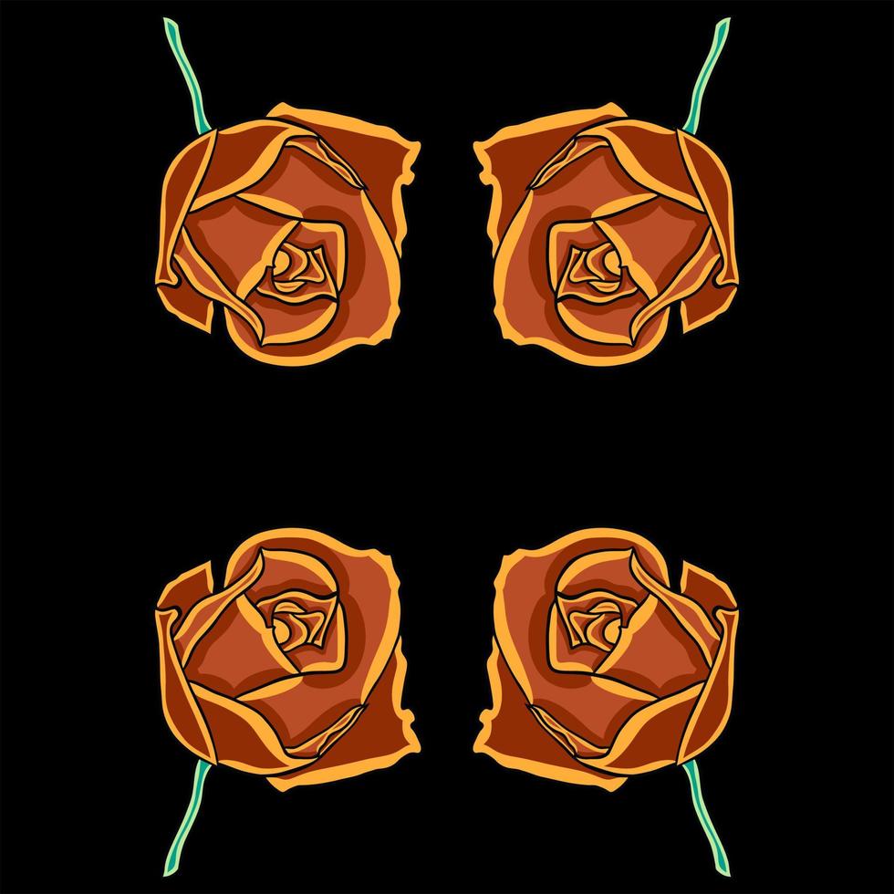 rosa flor brillante ilustración vectorial vector