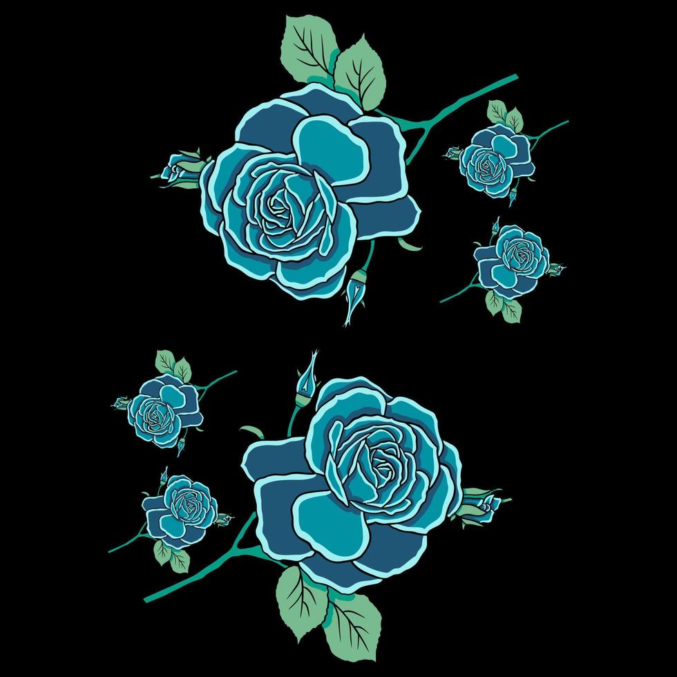 rosa flor brillante ilustración vectorial vector