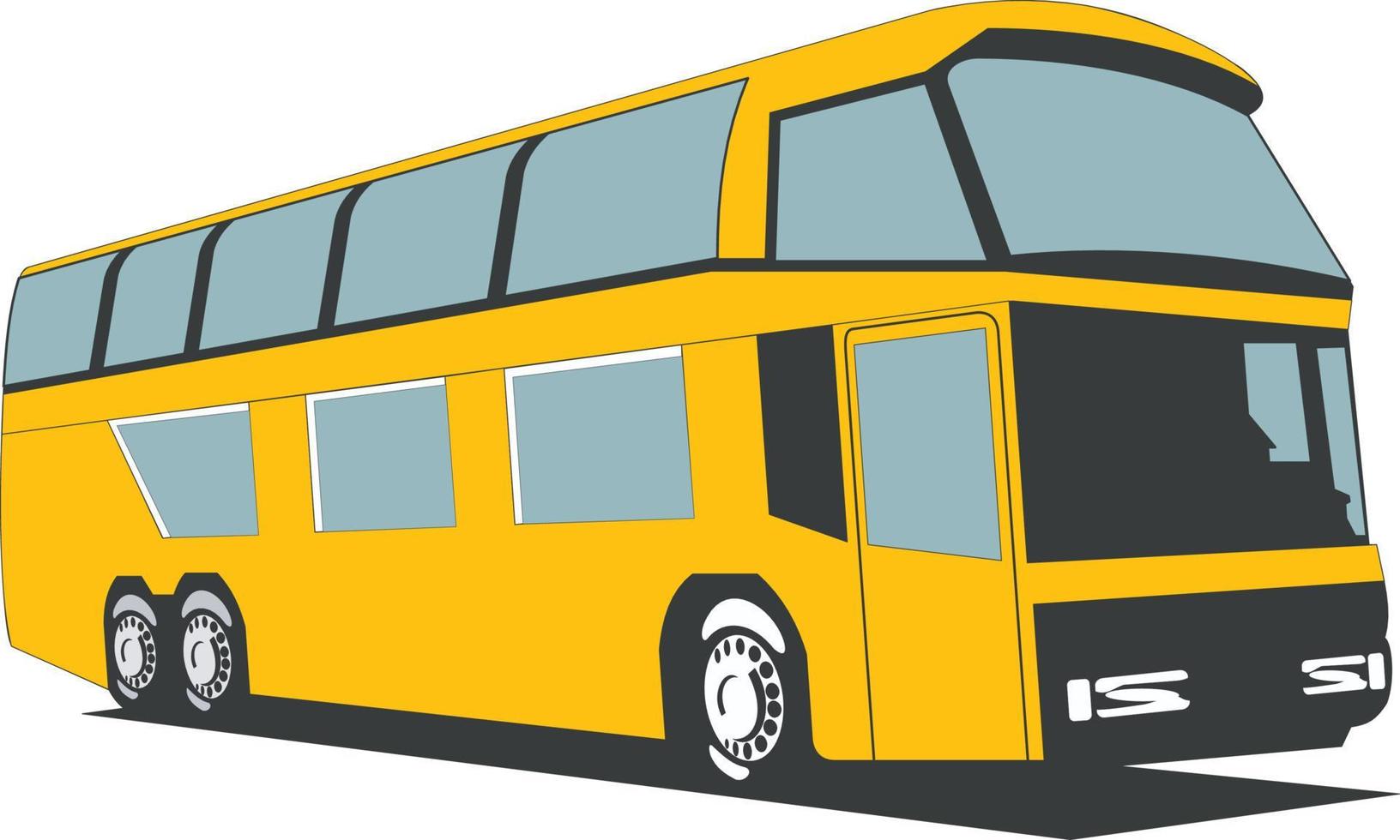 Tourist bus vector and icon