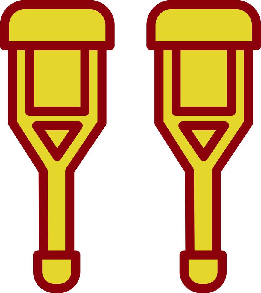 Crutch Vector Icon Design