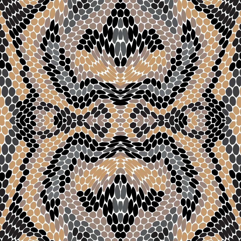 Abstract Brown Snake Skin Seamless Pattern vector